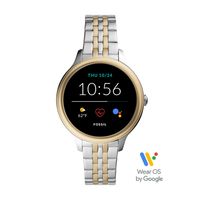 Horlogeband Smartwatch Fossil FTW6074 Staal Bi-Color 18mm - thumbnail