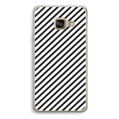 Strepen zwart-wit: Samsung A3 (2017) Transparant Hoesje