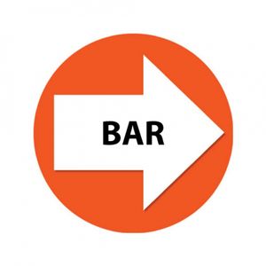 Bar wegwijzer sticker setje oranje