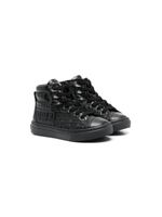 Givenchy Kids baskets montantes à logo embossé - Noir