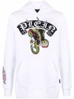 Philipp Plein hoodie à logo imprimé - Blanc