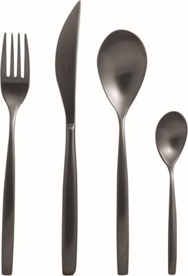 Mepra Bestekset Stiria Oro Zwart- Gematteerd - RVS - 24-delig