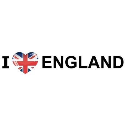 10x I Love England stickers