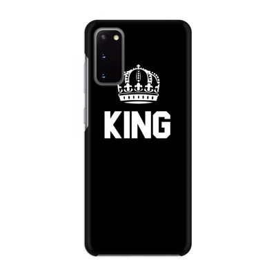 King zwart: Volledig geprint Samsung Galaxy S20 Hoesje
