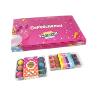 Chocolade giftbox - Van harte Gefeliciteerd - Chocoladetruffel / Chocoladereep mix
