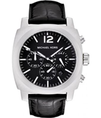 Horlogeband Michael Kors MK8118 Leder Zwart 22mm