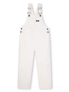 Dkny Kids salopette en coton à patch logo - Blanc