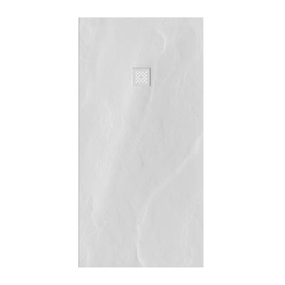 Douchebak Sanitop Just Creating Relievo Crag 90x180 cm Mat Wit Brauer