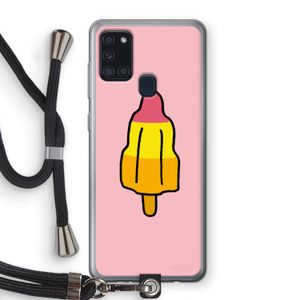 Raketijsje: Samsung Galaxy A21s Transparant Hoesje met koord