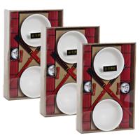 ITEM sushi serveerset - 24-delig - porselein - 6 personen - eetstokjes - schaaltjes - oplegbakjes