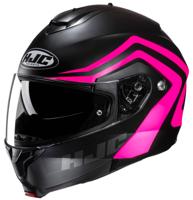HJC C91N Nepos, Systeemhelm, Mat zwart Roze