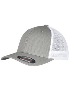 Flexfit FX6511RM Flexfit Trucker Recycled Mesh Cap - Grey/White - S/M