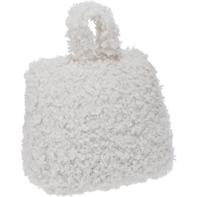 Home & Styling Teddy Deurstopper - 1 kg - wit - stof - gewicht - 7 x 17 cm - deurstop