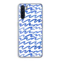 Blauwe golven: Oppo A91 Transparant Hoesje