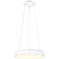 LED Hanglamp 29W Rond - Aanpasbare Kleur & Dimbaar - Mat Wit Metaal