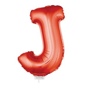 Rode opblaasbare letter ballon J 41 cm