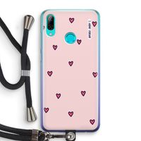 Hartjes: Huawei P Smart (2019) Transparant Hoesje met koord