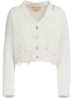 Marni cardigan à effet-usé - Blanc