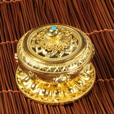 Unieke Mosquito wierook brander Mosquito Coil houder met metalen mesh cover (goud)