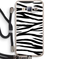 Zebra pattern: Samsung Galaxy J3 (2016) Transparant Hoesje met koord