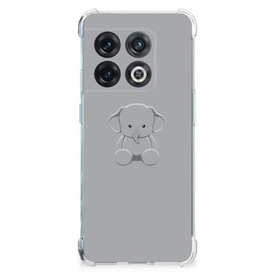 OnePlus 10 Pro Stevig | Bumper Hoesje | Grijs Baby Olifant OnePlus 10 Pro Stevig | Bumper Hoesje | Grijs Baby Olifant