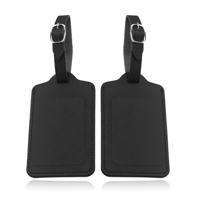 Set van 2 Bagagelabels met Riem - Zwart