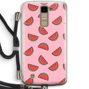 Watermeloen: LG K10 (2016) Transparant Hoesje met koord