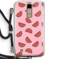 Watermeloen: LG K10 (2016) Transparant Hoesje met koord