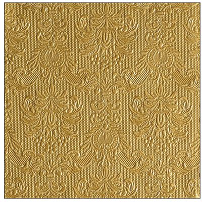 45x Tafel diner/lunch servetten 40 x 40 cm luxe deco print goud