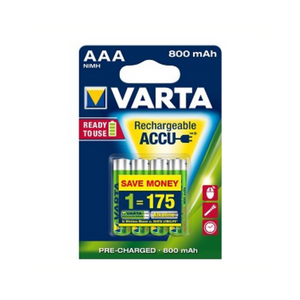 Var Ta oplaadbare mini penlite batterij aaa 800 mah nimh 1.2v 4 stuks op kaart