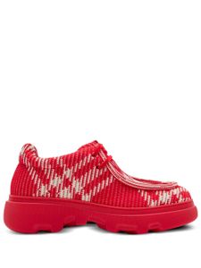 Burberry mocassins à carreaux - Rouge