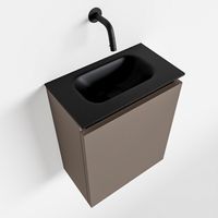 Toiletmeubel Mondiaz Ture | 40 cm | Meubelkleur Smoke | Eden wastafel Urban Midden | Zonder kraangat