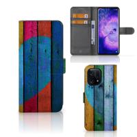 OPPO Find X5 | Book Style Case | Wood Heart - Cadeau voor je Vriend