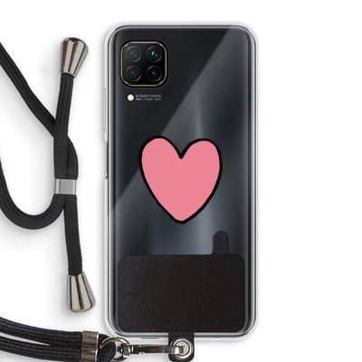 Hartje: Huawei P40 Lite Transparant Hoesje met koord
