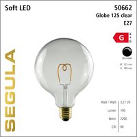 LED Globelamp 125 3,2W 190 Lumen 2200K E27 dimbaar Segula