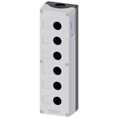 Siemens 3SU1806-0AA00-0AB1 Lege behuizing 6 inbouwplaatsen (l x b x h) 280 x 85 x 64 mm Grijs 1 stuk(s)
