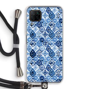 Blauw motief: Huawei P40 Lite Transparant Hoesje met koord