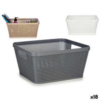 Veelzijdige mand Kipit 4720 4720 Wit Beige Grijs Plastic 5 L (18 Stuks)