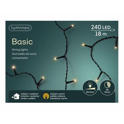 Lumineo Kerstboomverlichting 18M 240led warm wit + timer