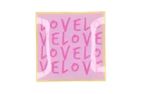 PLATE SQUARE LOVE LOVE 18X18X2CM