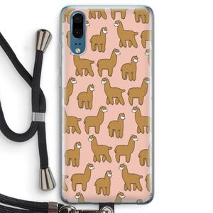 Alpacas: Huawei P20 Transparant Hoesje met koord