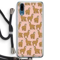 Alpacas: Huawei P20 Transparant Hoesje met koord