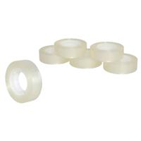 Plakband rolletjes - voor in plakbandhouder - 24x - transparant - 15mm x 50m