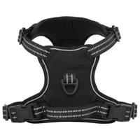 VidaXL Hondentuigje met riem en halsband verstelbaar s zwart