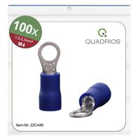 Quadrios 22C446 Ringkabelschoen Dwarsdoorsnede (max.): 2.5 mm² Gat diameter: 4.3 mm Deels geïsoleerd Blauw 1 set(s) - thumbnail