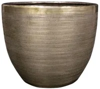 TS Collection bloempot rowen metaal 21x16cm new green