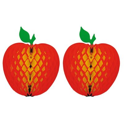3x stuks hangdecoratie fruit thema appel 20 cm