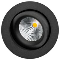 LED inbouwspot 7W 3000K mat zwart draai en kantelbaar dimbaar outdoor SG JUNISTAR LUX ISOSAFE