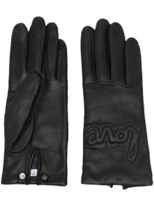 Agnelle gants Moor Love en cuir - Noir