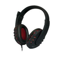 LogiLink HS0033 hoofdtelefoon/headset Hoofdband Zwart, Rood - thumbnail